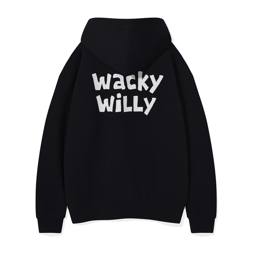 WACKY WILLY เสื้อฮู้ดดี้รุ่น Sign Logo Hoodie Black (80011SSLHDU_H5BKXX) — صورة 3