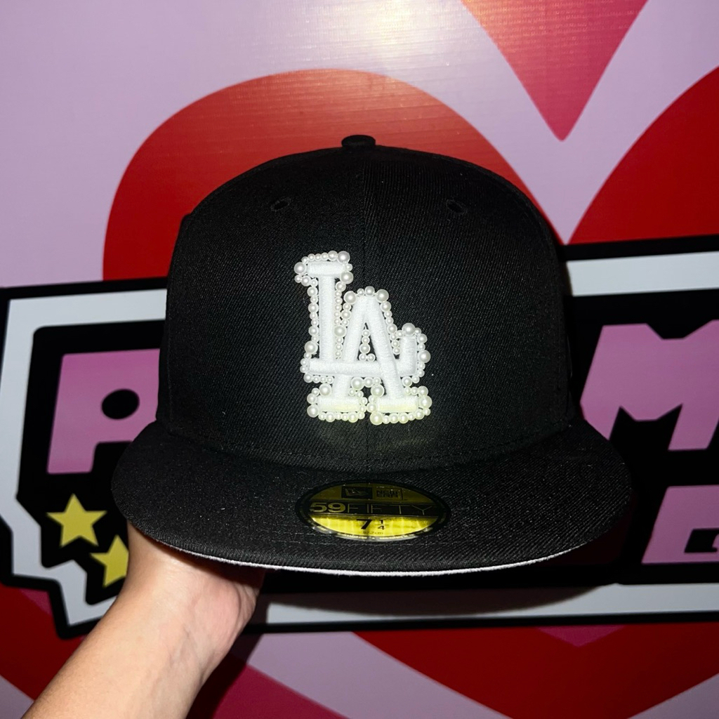 New Era LA Dodgers MLB Faux Pearl Black 59FIFTY Fitted Cap
