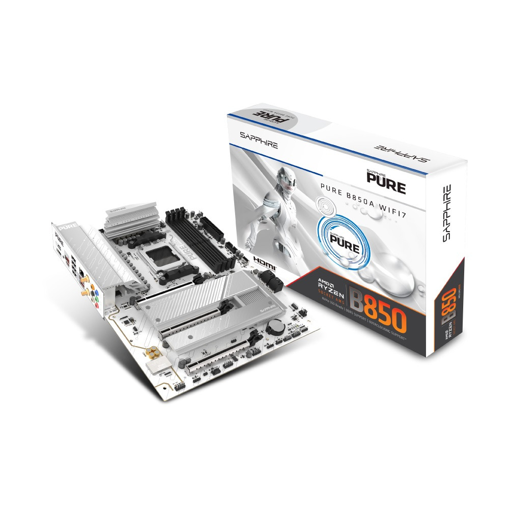 SAPPHIRE PURE B850A WIFI 7 AMD ATX AM5 Motherboard เมนบอร์ด