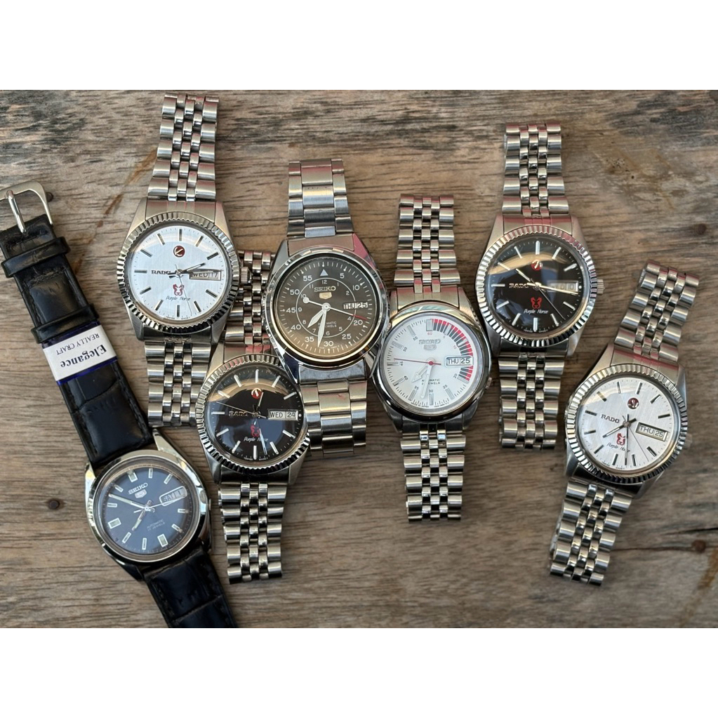 นาฬิกา ไซโก้  แท้มือสองออโต้ Automatic seiko5 7009,7S26 หลังทึบ หลังใส