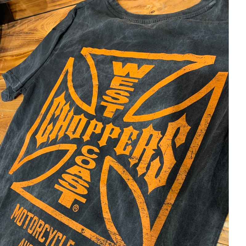 เสื้อยืด WEST COAST CHOPPERS แขนสั้นผ้าฟอกสไตล์วินเทจ Cotton 100% ของแท้นำเข้าจากอเมริกา