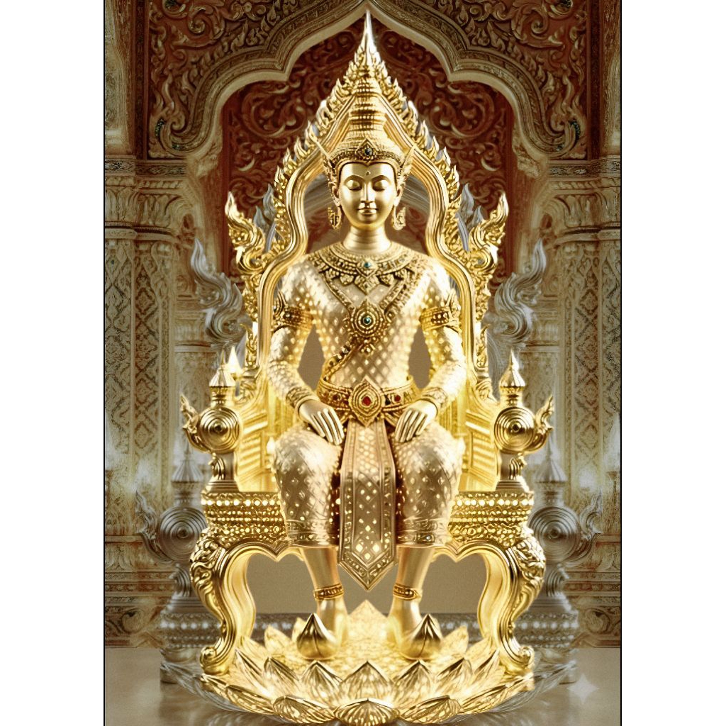 รูปโปสเตอร์ พระสยามเทวาธิราช กระดาษหนา 200 แกรม ไม่มีกรอบ ภาพมงคล เสริมฮวงจุ้ย ตบแต่งบ้านขนาด A3 (29.7*42 cm)