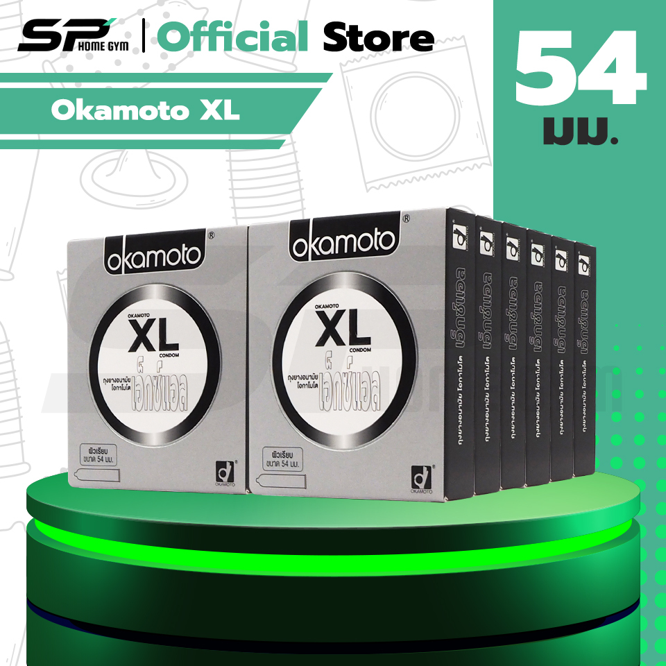 Okamoto XL ถุงยางอนามัย ใหญ่พิเศษ บางที่สุด ผิวเรียบ ขนาด 54 มม. (12 กล่อง)
