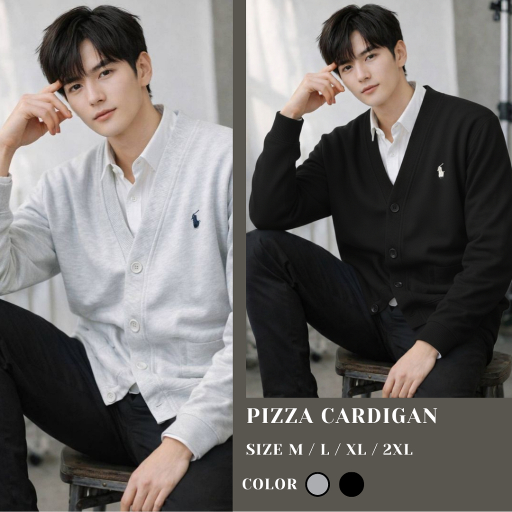 11.WOLF Pizza cardigan เสื้อแขนยาว คาร์ดิแกน  Clothing men / C06