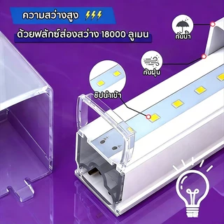 จัดส่ง 24 ชั่วโมง ไฟรังผึ้ง LED หกเหลี่ยม 3 หลุม ติดเพดาน สว่างสูง กันน้ำ ต่อเชื่อมไร้รอยต่อ ใช้ในโรงรถ ล้างรถ