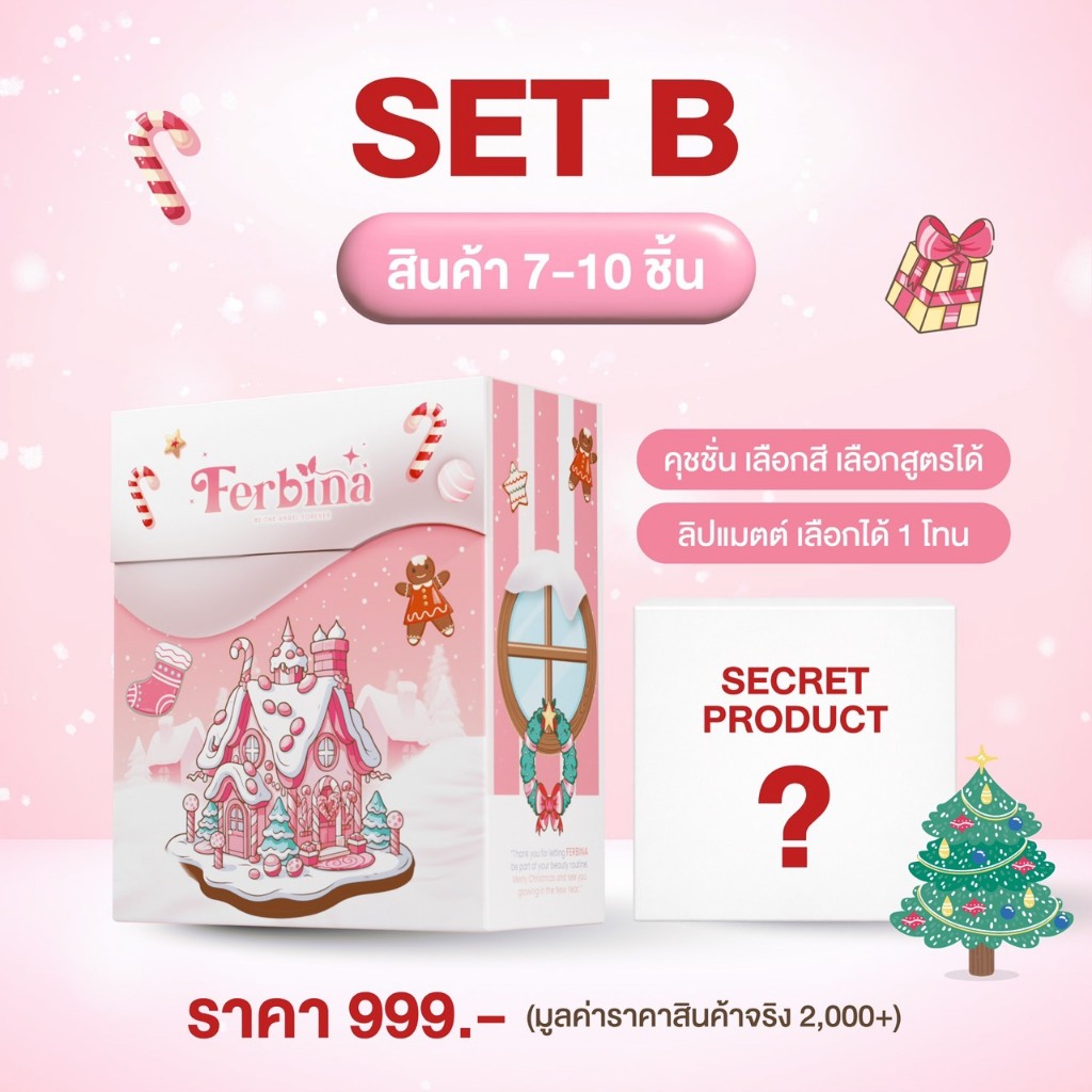 [SET B] กล่องจุ่มคริสต์มาส Merry Secret Box (FERBINA)