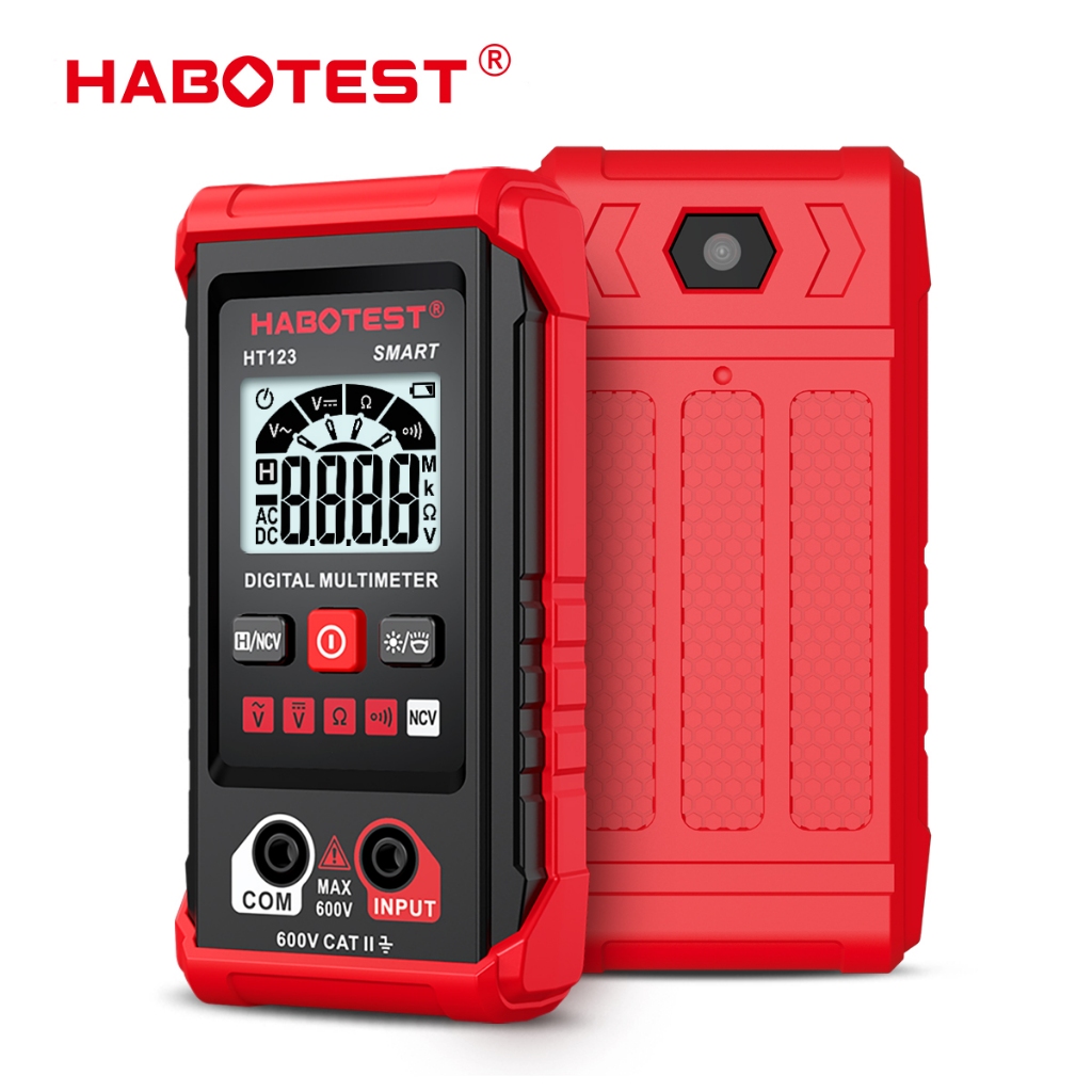 【จัดส่งจากกรุงเทพ】HABOTEST HT123 ดิจิตอลมัลติมิเตอร์ AC / DC 600V การตรวจจับแรงดันไฟฟ้าแบบไม่สัมผัส