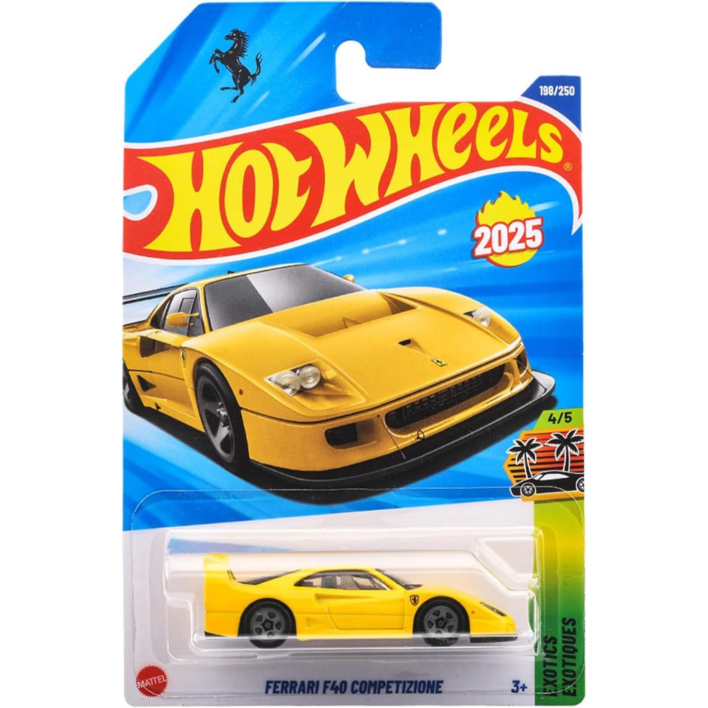 Hot Wheels รถฮอตวิล Ferrari F40 Competizione (Yellow) ของแท้ (HW2025_#198YL)