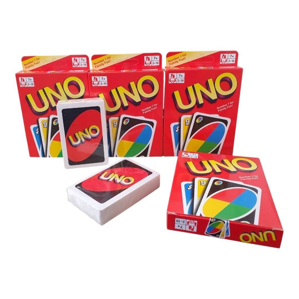 UNO เกมการ์ด ขนาด 9x6 CM คุณภาพดี ราคาถูก ทนทานต่อการใช้งาน พร้อมเทคโนโลยีการ์ดเคลือบมันกันน้ำกันรอย