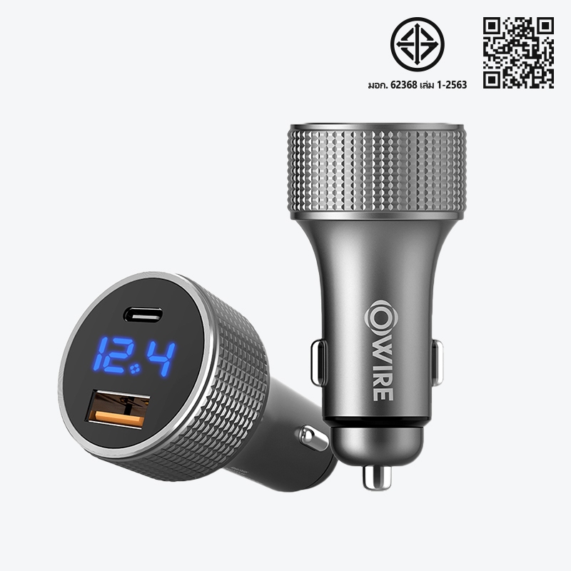 OWIRE ที่ชาร์จในรถ PD30W+QC22.5Wชาร์จเร็ว usb car charger quick charge หัวชาร์จ อะแดปเตอร์ ชาร์จในรถ