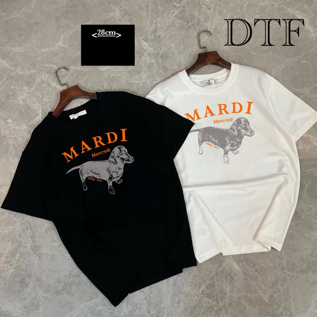 🌟STF_SHOP 🌟เสื้อยืด แขนสั้น คอกลม สกรีนลายน้องหมา น่ารักๆ เสื้องาน DTF