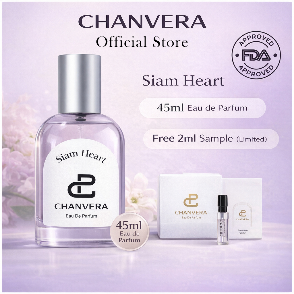 CHANVERA Siam Heart Eau De Parfum 45ml | น้ำหอมผู้หญิง กลิ่นหวานหรู ติดทนนาน | แถม 2ml