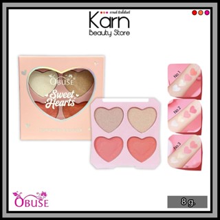 Obuse Sweet Heart Highlight & Blusher #OB-1485 โอบิวซ์ สวีท …
