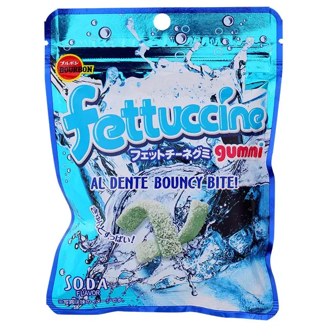 เบอร์บอน เฟตตูชินี กัมมี่ โซดา อาจิ 50กรัม Bourbon Fettuccine Gummi Soda Aji 50g.