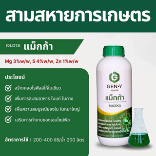 ชุดสะสมอาหารGen-Y : ช่วยให้ใบหนา ใบเขียวเข้ม สะสมแป้งและน้ำตาลเตรียมพร้อมการออกดอก [ขนาด1ลิตร มีจำนวน3ขวด]