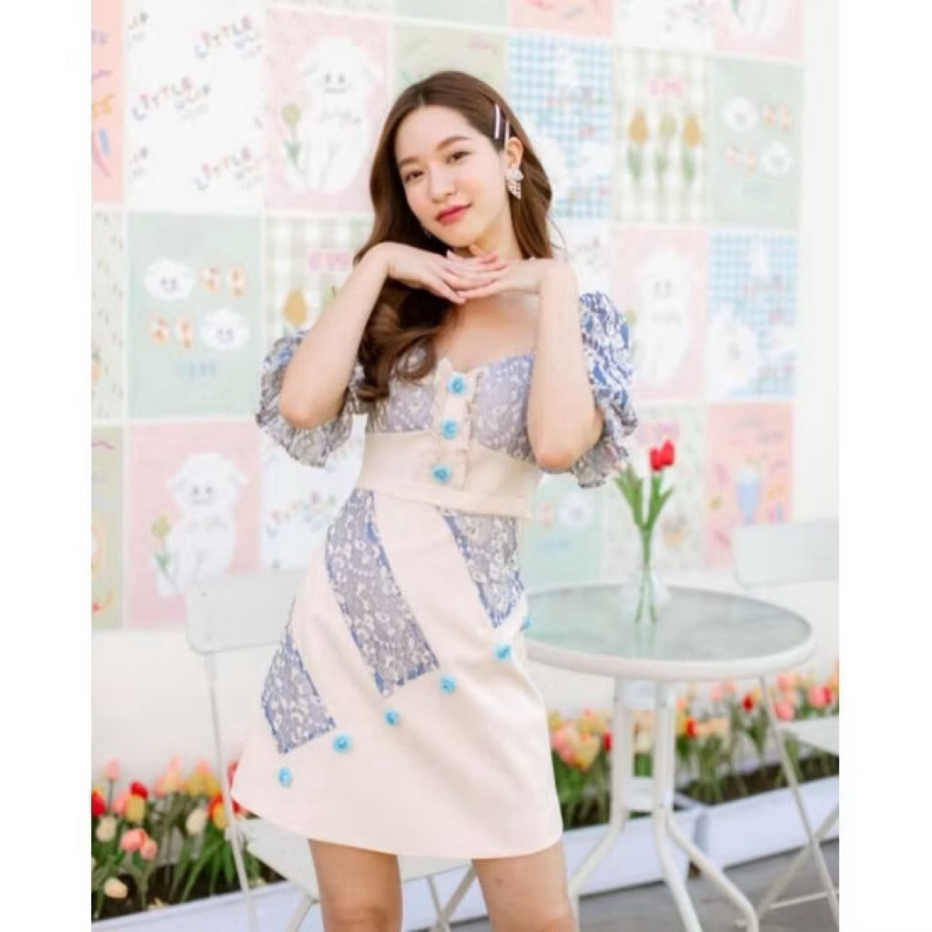 Maria Diamond ชุดเดรสงานป้ายไซซ์sสภาพมือสอง