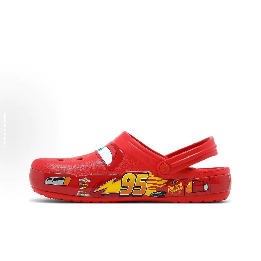 【Legit100%】Crocs Classic clog "Lightning McQueen"  light up Sandals for Children's and adult