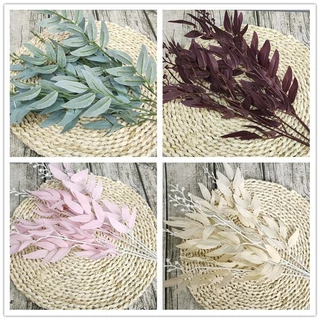 ใบวิลโลว์เทียมไหมเทียม กิ่งยาวสีเขียว สำหรับตกแต่งฤดูใบไม้ผลิ แขวนประดับบ้าน งานแต่งงาน และจัดแจกัน