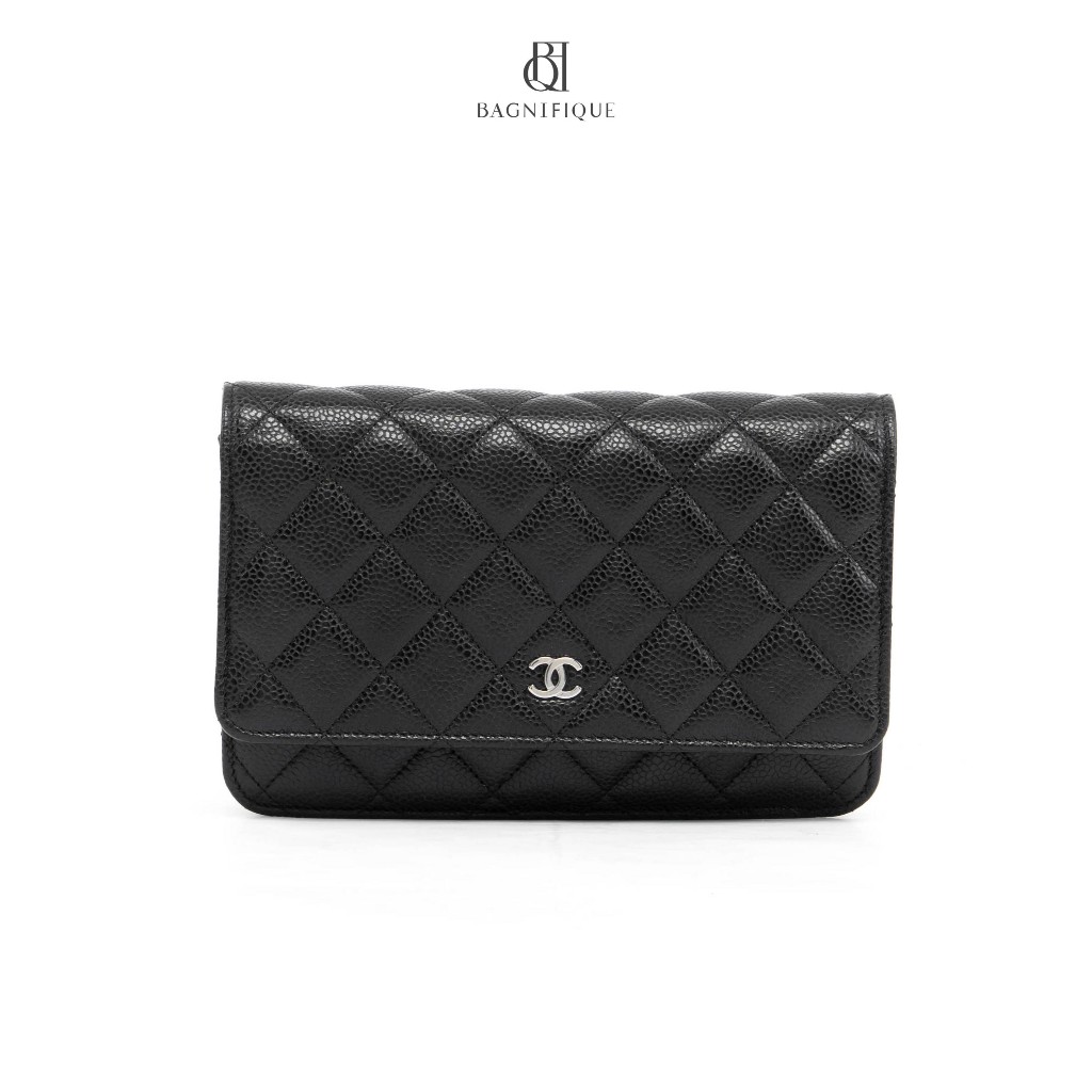 [ของแท้💯] CHANEL WOC BLACK CAVIAR SHW มีใบรับประกัน ตรวจสอบได้ทุกใบ ✅