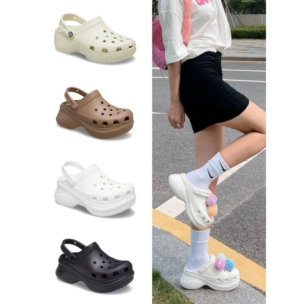 CROCS รองเท้าลำลองผู้หญิง CLASSIC PLATFORM CLOG รุ่น 2067502Y2 - BONE