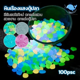 หินเรืองแสงตู้ปลา หินเรืองแสง โรยหน้ากระถาง หินสีใส ขนาดเล็ก…