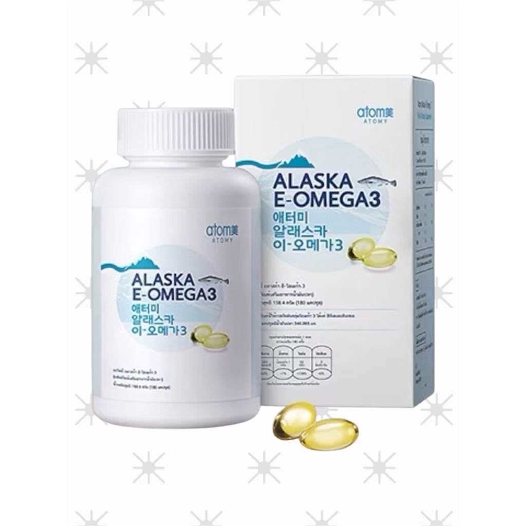 อะโทมี่ อลาสก้า อี-โอเมก้า 3(ผลิตภัณฑ์เสริมอาหารน้ำมันปลา) Atomy Alaska E-Omega 3(Fish Oil Dietary S