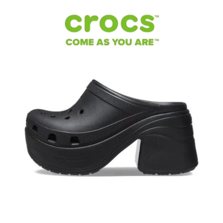 【FREE SHIP】Crocs Siren Clog Ventilate Supple Thickness Outdoor Sandal Unisex Black 208547-001