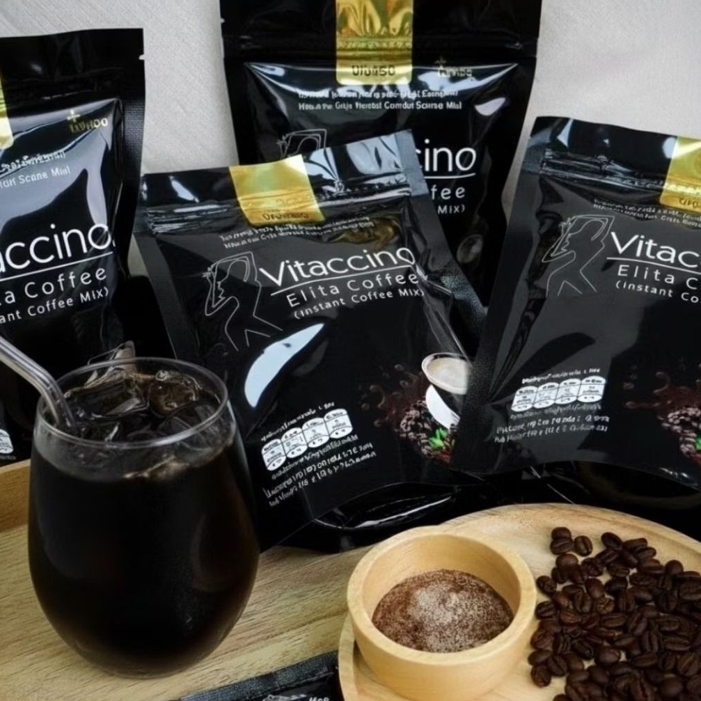 ของแท้ 100% กาแฟดำไวเทคชิโน เอลิต้า คอฟฟี่ Vitaccino ขนาด 15 ซอง กาแฟดำ พร้อมส่ง