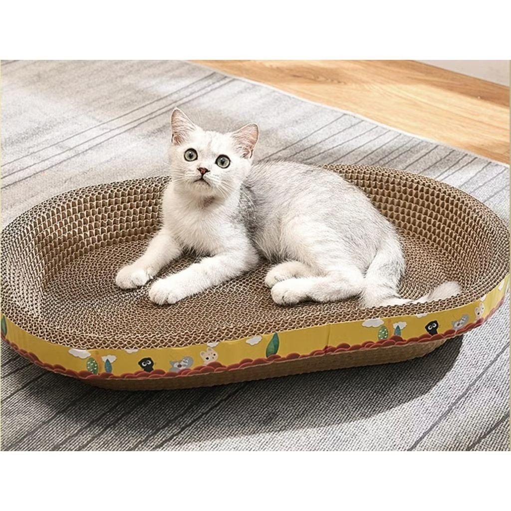 พร้อมส่ง🇹🇭 ที่ลับเล็บแมว ที่นอนแมว ให้แมวฝนเล็บ ของเล่นแมว วงรี