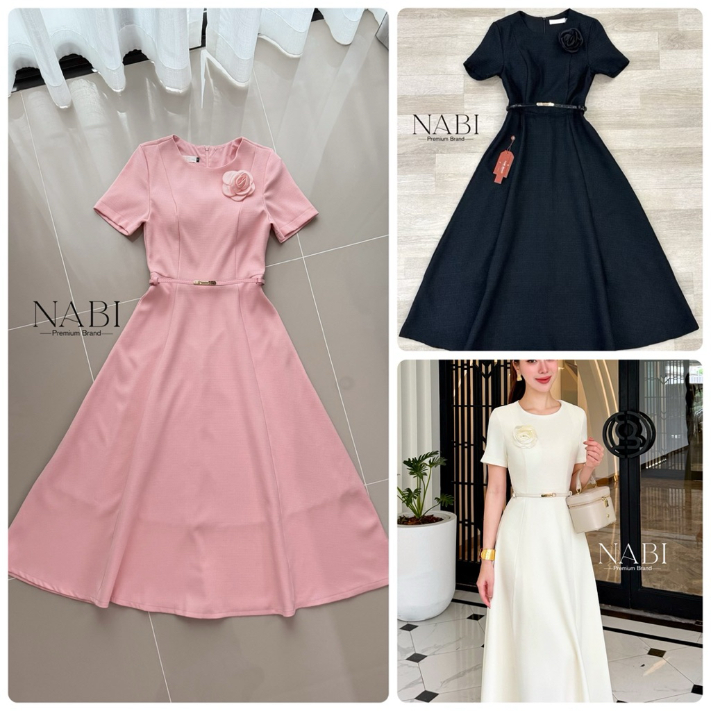 Nabi เดรสยาวสีดำ ชุดไปงานสุภาพ