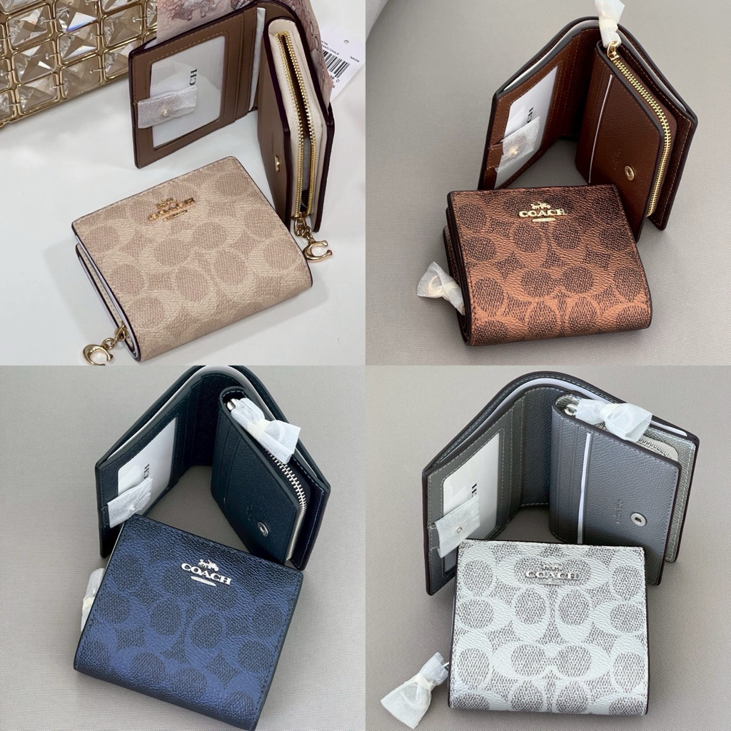 คป 🎀(สด-ผ่อน) CCL96 CW789 Snap Wallet In Signature