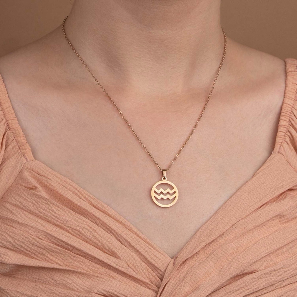 Zodiac Sign Combo Necklace + Earring Set