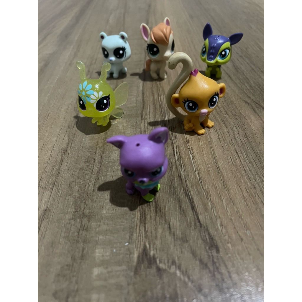 *มือสองLittlest Pet Shop (LPS) ของ Hasbro (เซต6ตัว)