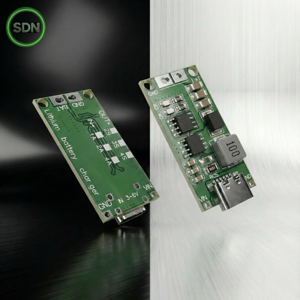 โมดูลชาร์จแบตเตอรี่ Li-ion  2S-4S/8.4V-16.8V แบบType C