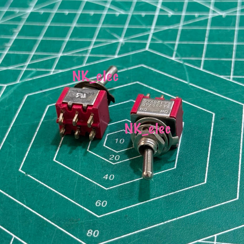 MTS-202 TOGGLE SWITCH สวิทช์โยก ล็อค 2 จังหวะ 6 ขา ON-ON ราคาต่อตัว พร้อมส่ง