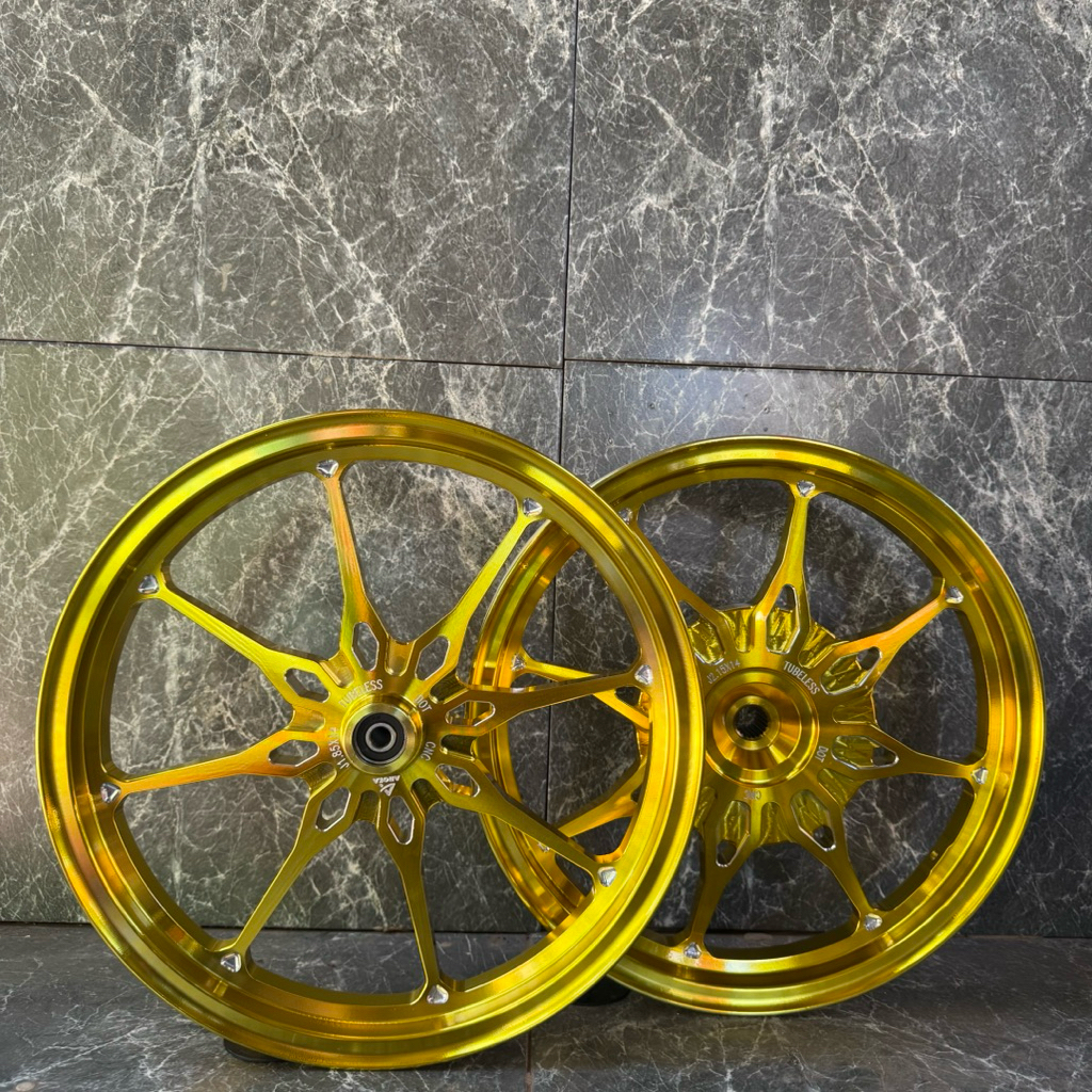 ชุดแม็ก CNC Click110,Scoopy-i,i-Con,Spacy-i,Zoomer-X,Moove,Air blade ขนาด 1.85/2.15*14 พร้อมยางเรเดียล(ไม่ต้องใช้ยางใน)n - รูปที่ 4