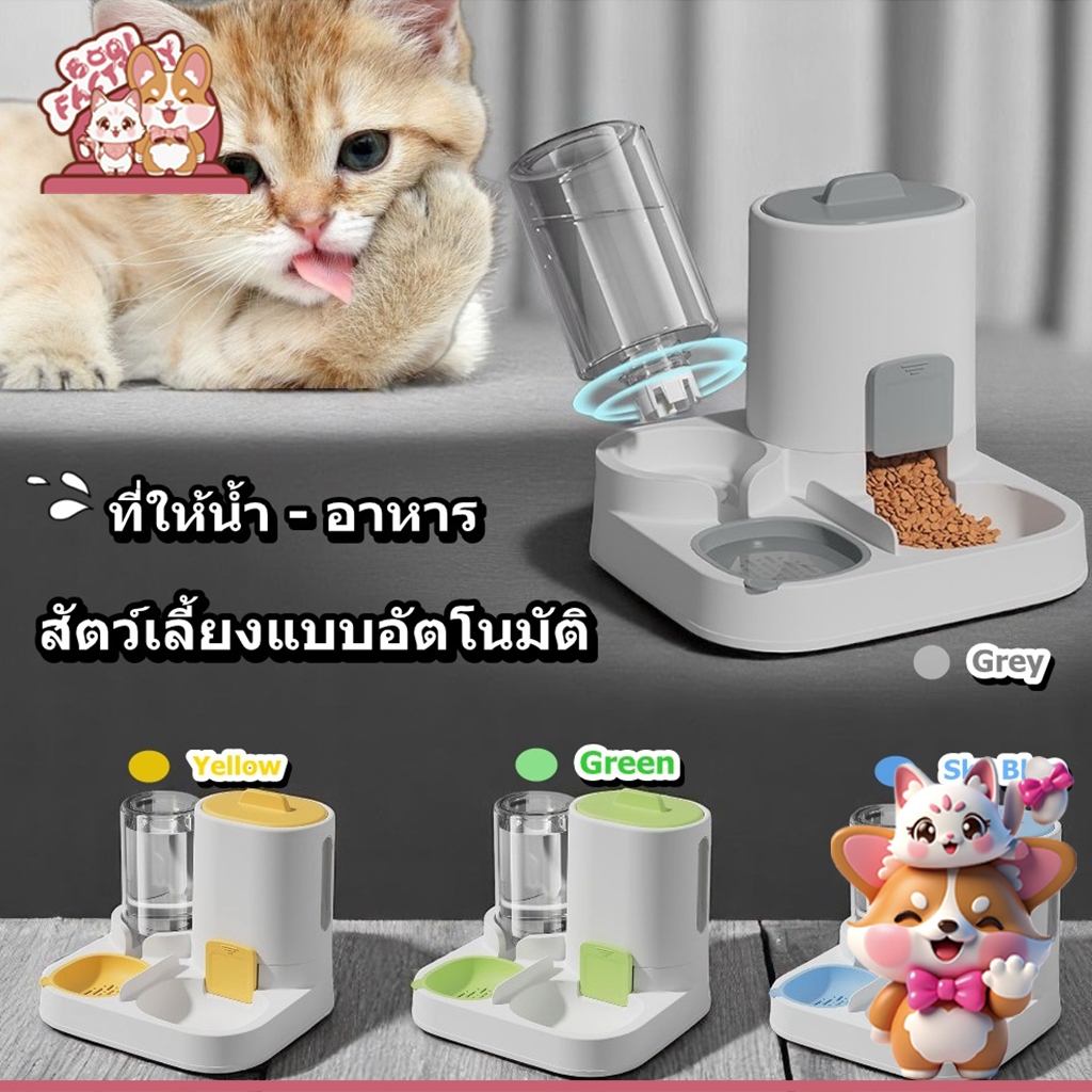 Boqi Factory เครื่องให้อาหาร+น้ำสำหรับสัตว์เลี้ยง แบบ2in1 YC054