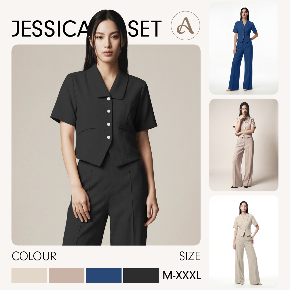 Jessica Set ชุดเซตสไตล์มินิมอลเรียบหรูAN298