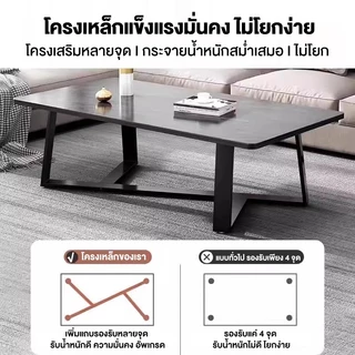 ALOVEโต๊ะวางโซฟา/โต๊ะกาแฟสไตล์นอร์ดิกขนาด 80/100/120 ซม.ขาเหล็ก แข็งแรงทนทาน เหมาะสำหรับตกแต่งห้องนั่งเล่นหรือบริเวณโซฟา