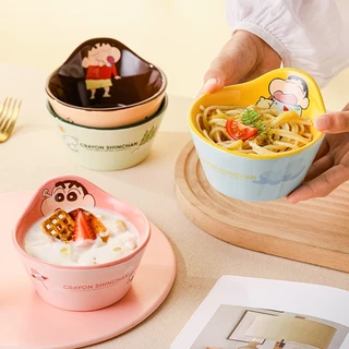 【ของแท้】Shinchan ชินจัง ชามสลัดเซรามิก 340ml 4 สี ลายน่ารัก กวนๆ ล้างง่าย ใช้ทุกวัน ส่งฟรี