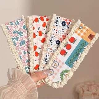 G217 แถบคาดศีรษะเกาหลีลายดอกไม้ น่ารัก เหนียวติดกระชับ ไม่หล…