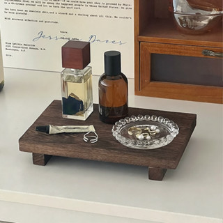 😊Cutenery😊ถาดไม้ แท่นไม้ สำหรับตกแต่งบ้านและเก็บของ วางน้ําห…