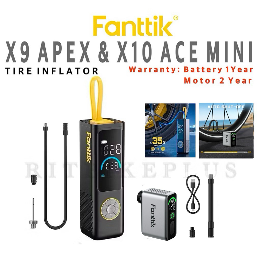 (ประกันศูนย์ไทย) สูบลมไฟฟ้า Fanttik X9 APEX & X10 ACE TINY TIRE INFLATOR สูบจักรยาน รถยนต์ มอไซค์ ลูกบอล(ประกันบริษัท)