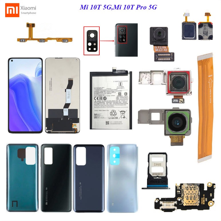 อะไหล่มือถือ Xiaomi Mi 10T 5G,Mi 10T Pro 5G/สายแพร/ลำโพงหูฟัง/กระจกเลนส์กล้อง/ฝาหลัง/ถาดใส่ซิมการ์ด/แบต BM53/หน้าจอ LCD