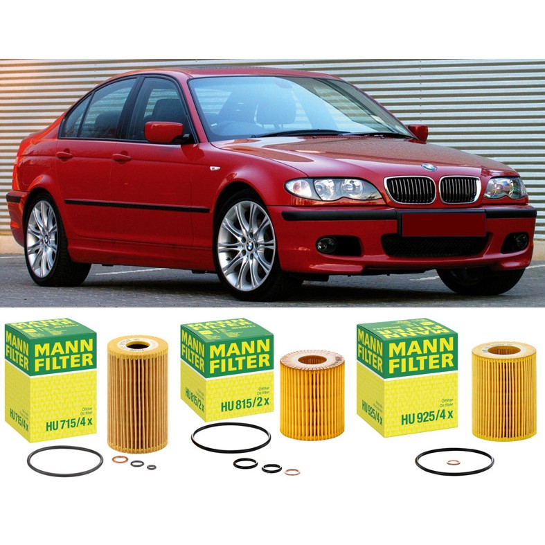กรองน้ำมันเครื่อง / กรองเครื่อง BMW E46 ปี 1998 - 2005 : Mann HU715/4x / HU815/2x / HU925/4x