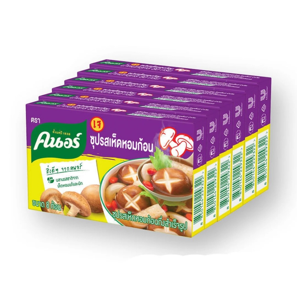 คนอร์ ซุปก้อน รสเห็ดหอม 80 ก. X 6 ซุปรสเห็ดหอมก้อนกึ่งสำเร็จรูป ซุปเห็ดหอม ซุปเห็ดหอมก้อน ซุปก้อนเห็ดหอม เจ