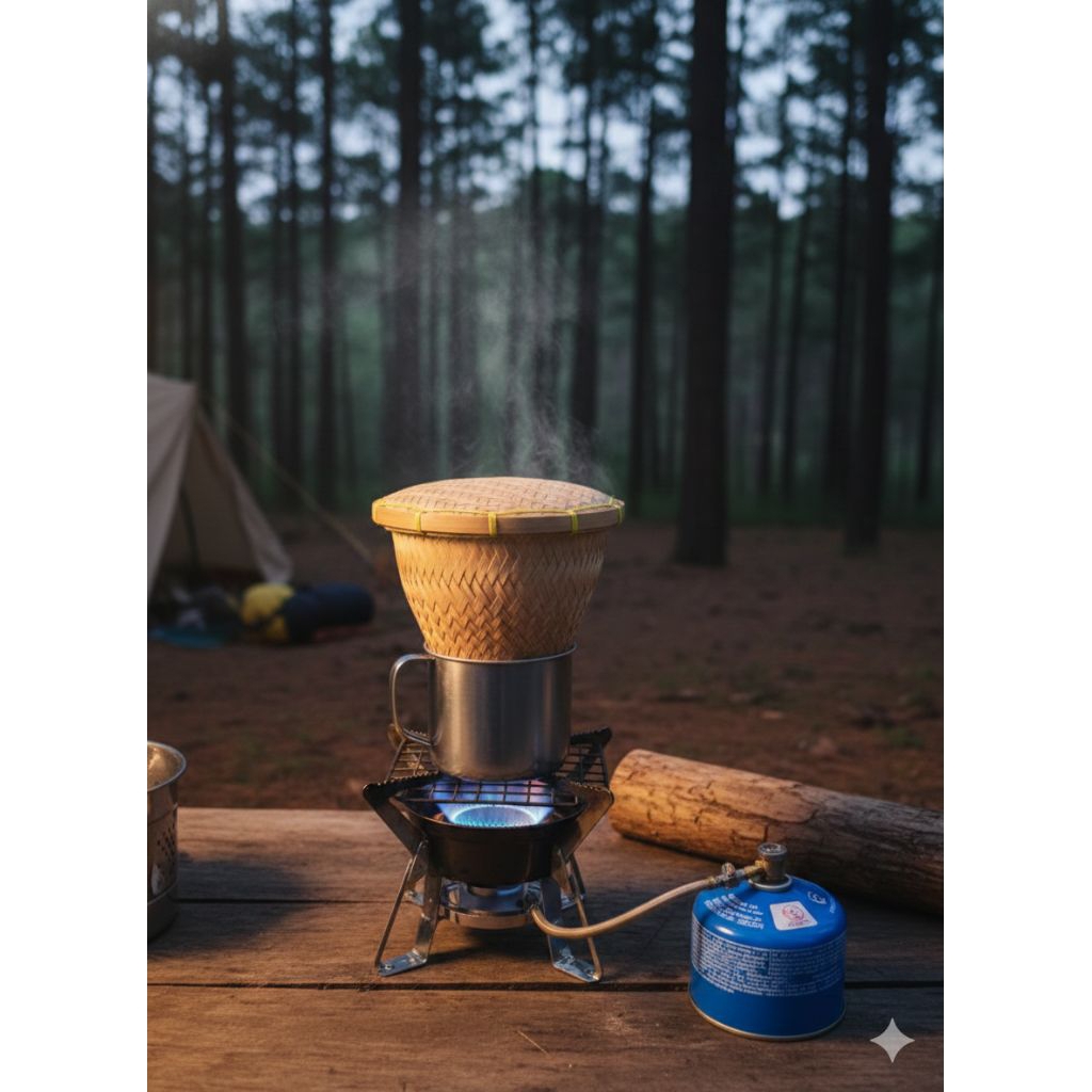 ชุดหม้อ camping พร้อมหวด 3 ขนาด