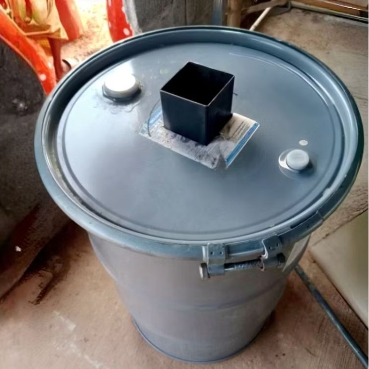 ถังเผาถ่านไร้ควัน เตาเผาถ่าน ขนาด 200 ลิตร