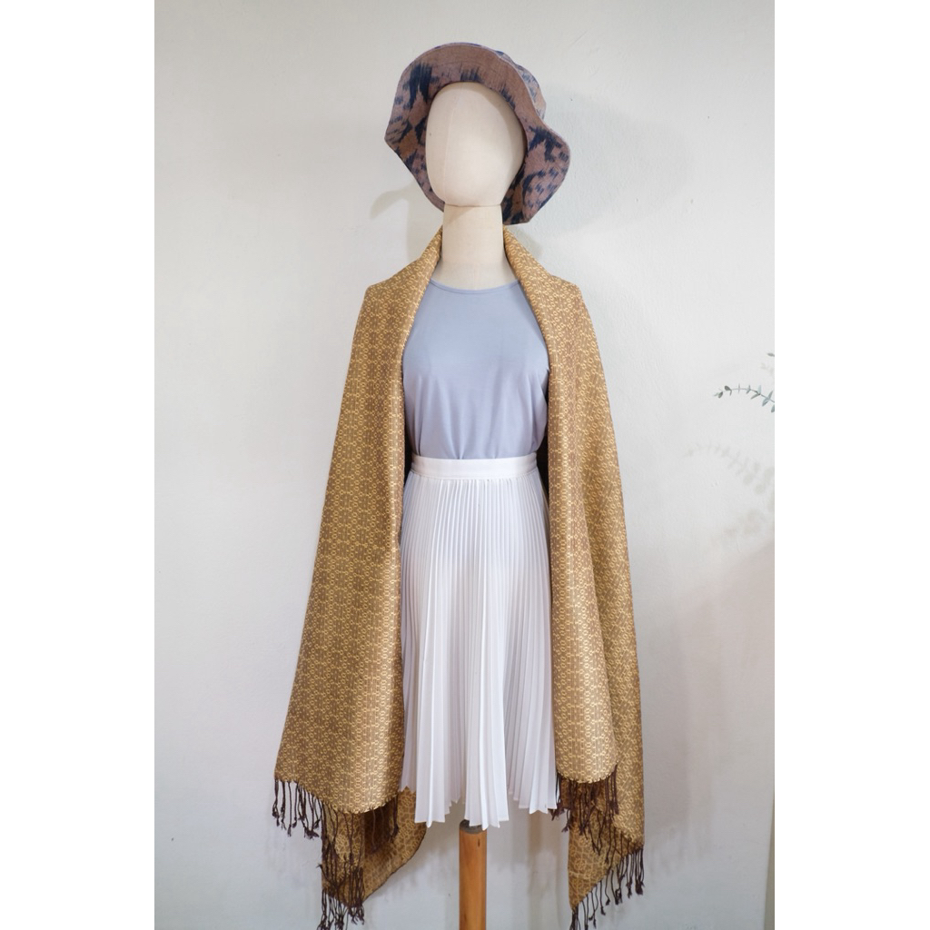 ผ้าฝ้ายทอมือ ผ้าทอยกดอก ยาว 1*2 เมตร 🧵🌸 - รูปที่ 5