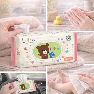 [ซื้อ12ฟรี12] Lullaby Baby Wipesทิชชู่เปียกเด็ก น้ำแร่แท้จากฝรั่งเศส มาตรฐานเกาหลี อ่อนโยนกับทารกแรกเกิด